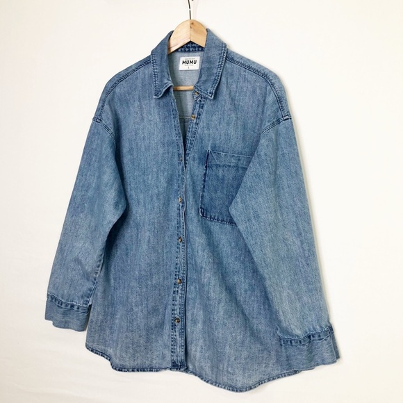 Show me your mumu denim button down shirt
Mountain button down mountain mist - Picture 10 of 11
